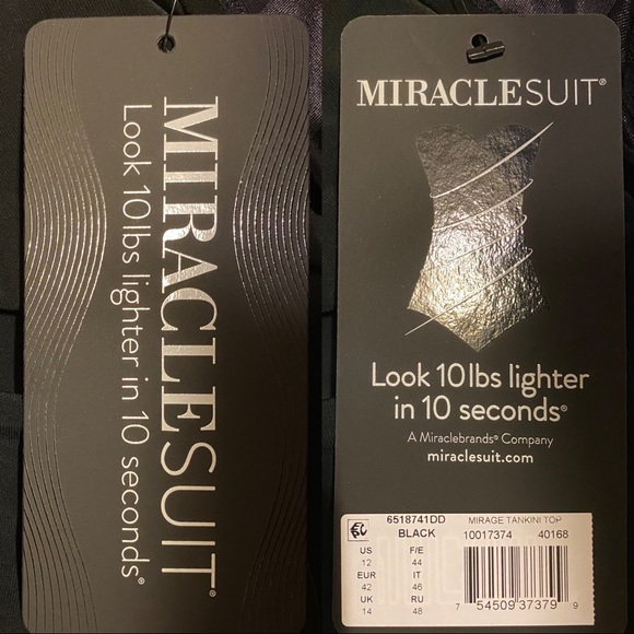 MIRACLESUIT ILLUSIONISTS MIRAGE Underwire Tankini Top DD-Cups (bundle w/shorts) - Picture 6 of 7